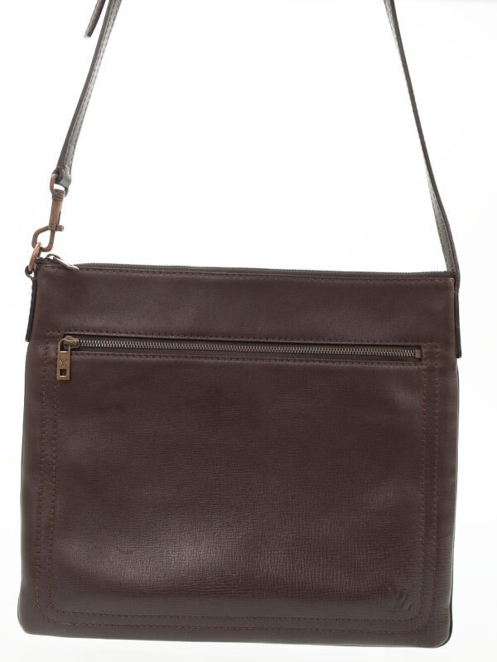Louis Vuitton Utah Sac Plat Tote Bag Leather Brown